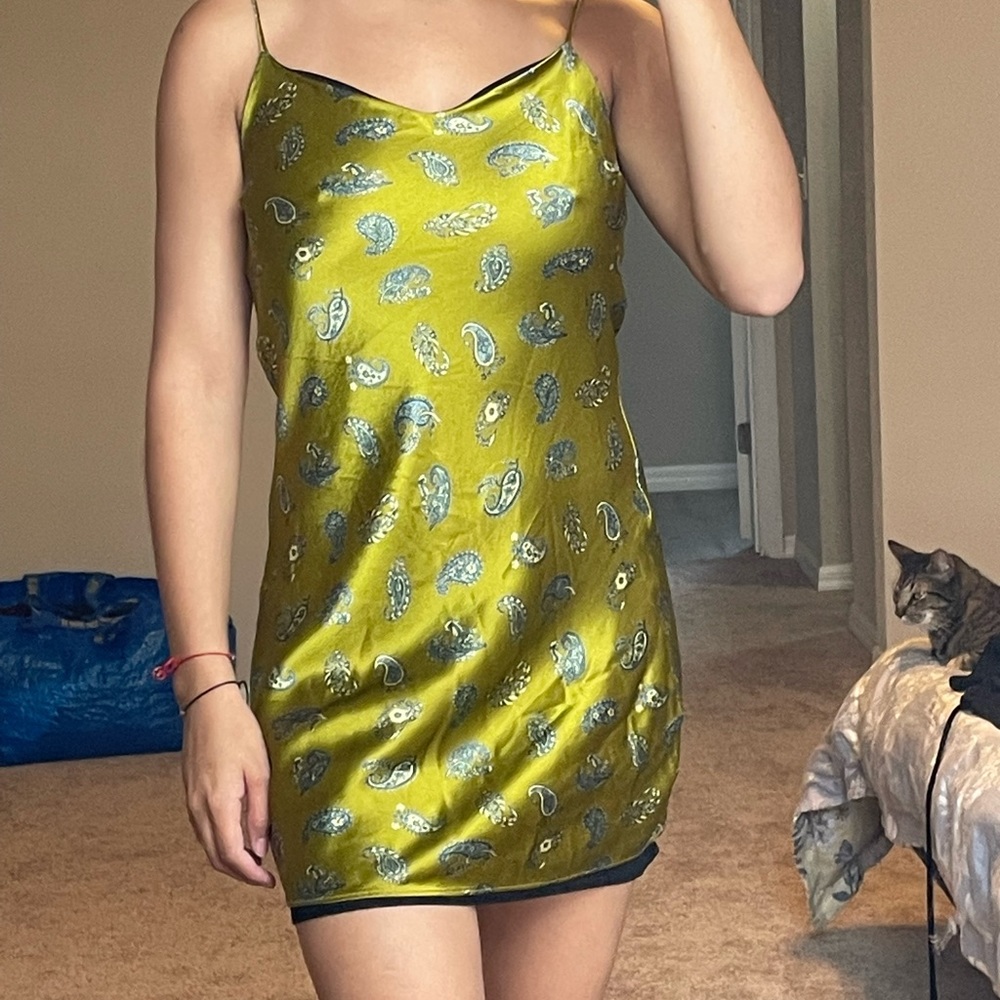 Vintage satin Mini dress